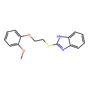 2-{[2-(2-Methoxyphenoxy)ethyl]thio}-1H-benzimidazole structure