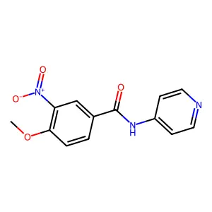 4-methoxy-3-nitro-N-pyridin-4-ylbenzamide structure