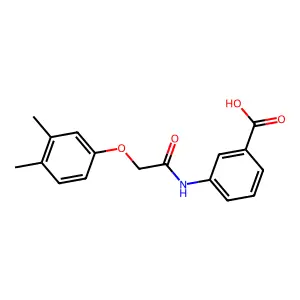 3-(2-(3,4-Dimethylphenoxy)acetamido)benzoic acid structure
