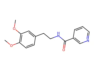 N-[2-(3,4-dimethoxyphenyl)ethyl]pyridine-3-carboxamide structure