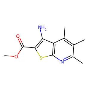 Methyl 3-amino-4,5,6-trimethylthieno[2,3-b]pyridine-2-carboxylate structure