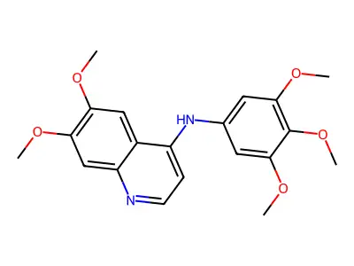 6,7-dimethoxy-N-(3,4,5-trimethoxyphenyl)quinolin-4-amine structure