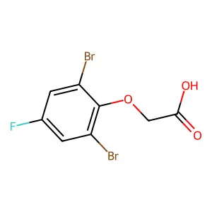 2-(2,6-Dibromo-4-fluorophenoxy)acetic acid structure