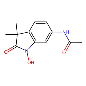 N-(1-hydroxy-3,3-dimethyl-2-oxoindol-6-yl)acetamide structure
