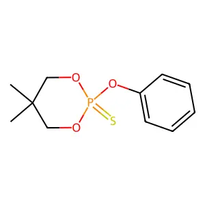 5,5-Dimethyl-2-phenoxy-1,3,2-dioxaphosphorinane 2-sulphide structure