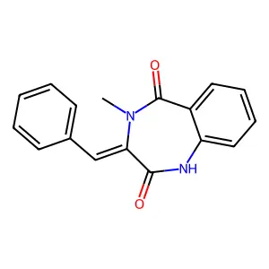 1H-1,4-Benzodiazepine-2,5-dione, 3-benzylidene-3,4-dihydro-4-methyl- structure