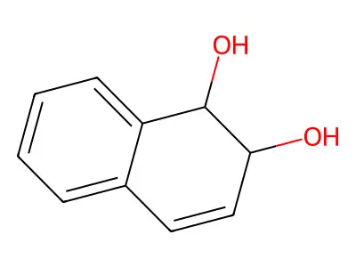 (1R, 2S)-cis 1,2 dihydroxy-1,2-dihydronaphthalene structure