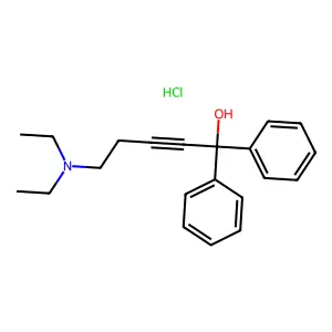 2-Pentyn-1-ol, 5-(diethylamino)-1,1-diphenyl-, hydrochloride structure