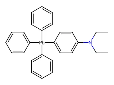 N,N-Diethyl-4-(triphenylplumbyl)aniline structure