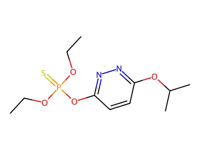 Phosphorothioic acid, O,O-diethyl O-(6-(1-methylethoxy)-3-pyridazinyl) ester structure