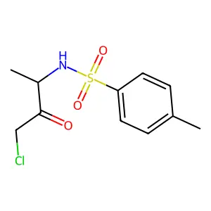 Benzenesulfonamide, N-(3-chloro-1-methyl-2-oxopropyl)-4-methyl-, (+-)- structure