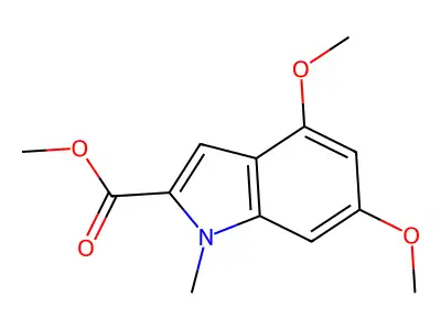 Methyl 4,6-dimethoxy-1-methyl-1H-indole-2-carboxylate structure