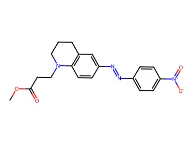 methyl 3-[6-[(4-nitrophenyl)diazenyl]-3,4-dihydro-2H-quinolin-1-yl]propanoate structure