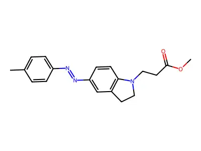 Methyl 3-[5-[(4-methylphenyl)diazenyl]-2,3-dihydroindol-1-yl]propanoate structure