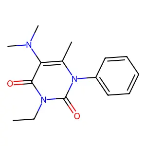 Uracil, 5-(dimethylamino)-3-ethyl-6-methyl-1-phenyl- structure