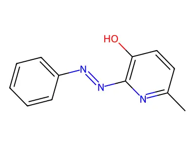 6-Methyl-2-(phenylazo)-3-pyridinol structure