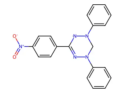 6-(4-Nitrophenyl)-2,4-diphenylverdazyl structure