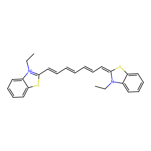 3,3'-Diethylthiatricarbocyanine structure