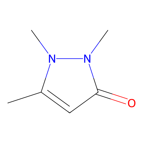 3-Pyrazolin-5-one, 1,2,3-trimethyl- structure