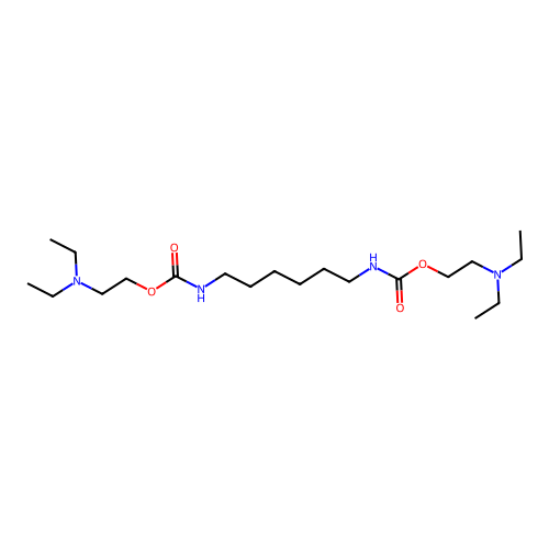 N,N'-Bis(2-diethylaminoethoxycarbonyl)-1,6-hexamethylenediamine structure