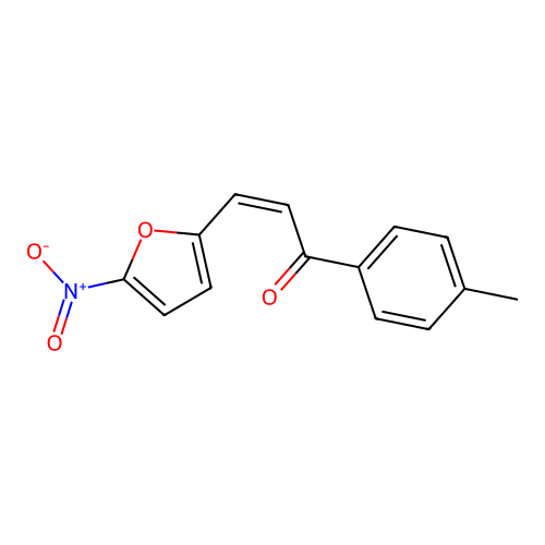 Acrylophenone, 4'-methyl-3-(5-nitro-2-furyl)- structure
