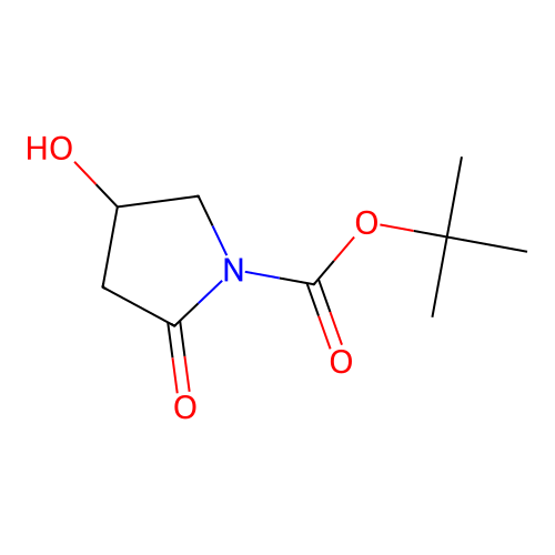 Tert-butyl 4-hydroxy-2-oxopyrrolidine-1-carboxylate structure