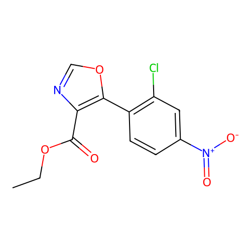 Ethyl 5-(2-chloro-4-nitrophenyl)oxazole-4-carboxylate structure