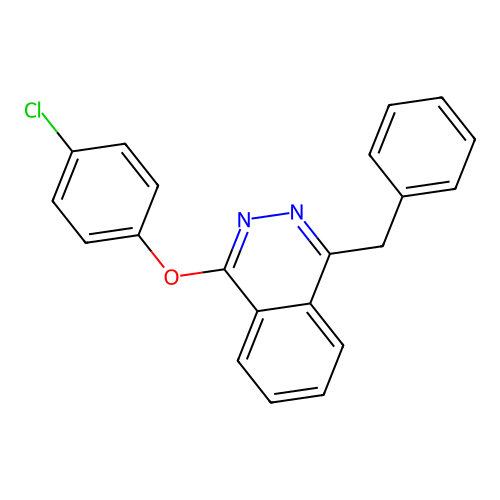 1-Benzyl-4-(4-chlorophenoxy)phthalazine structure