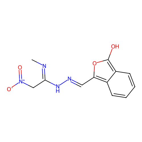 N''-methyl-2-nitro-N'-{[3-oxo-2-benzofuran-1(3H)-yliden]methyl}ethanimidohydrazide structure