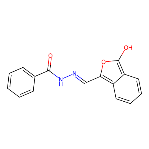 N'-{[(1Z)-3-oxo-1,3-dihydro-2-benzofuran-1-ylidene]methyl}benzohydrazide structure