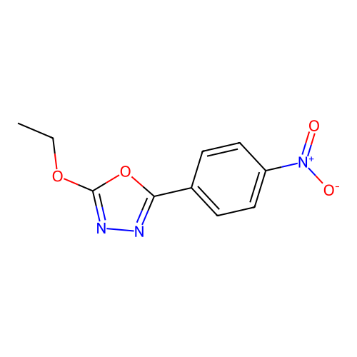 2-p-Nitrophenyl-5-ethoxy-oxadiazole-1,3,4 structure