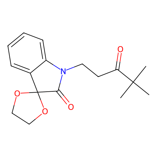 1'-(4,4-Dimethyl-3-oxopentyl)spiro[[1,3]dioxolane-2,3'-indolin]-2'-one structure