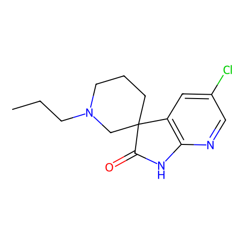 Spiro[piperidine-3,3'-[3h]pyrrolo[2,3-b]pyridin]-2'(1'h)-one,5'-chloro-1-propyl- structure