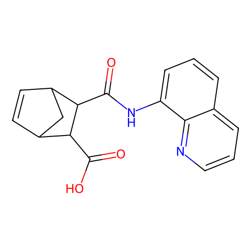 3-(Quinolin-8-ylcarbamoyl)bicyclo[2.2.1]hept-5-ene-2-carboxylic acid structure