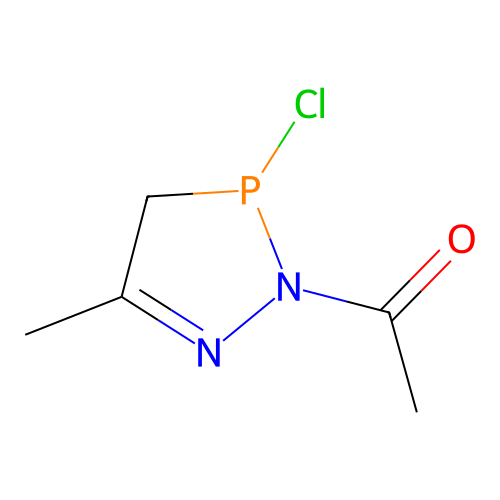 2-Acetyl-5-methyl-3-chloro-1,2,3-diazaphospholine structure