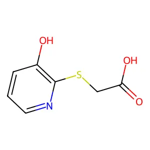 (3-Hydroxy-2-pyridylthio)acetic acid structure