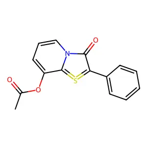 Thiazolo(3,2-a)pyridinium, 8-(acetyloxy)-3-hydroxy-2-phenyl-, hydroxide, inner salt structure
