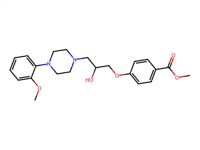 Methyl 4-(2-hydroxy-3-(4-(2-methoxyphenyl)piperazin-1-yl)propoxy)benzoate structure