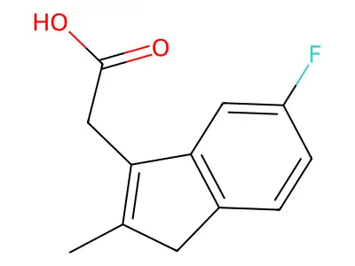 5-Fluoro-2-methyl-1H-indene-3-acetic acid structure