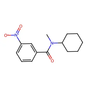 N-cyclohexyl-N-methyl-3-nitrobenzamide structure
