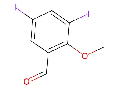 3,5-Diiodo-2-methoxybenzaldehyde structure