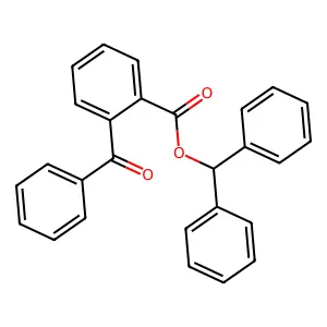 Benzhydryl 2-benzoylbenzoate structure