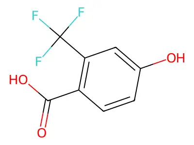 4-Hydroxy-2-(trifluoromethyl)benzoic acid structure