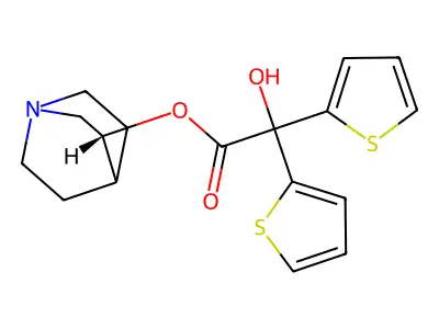 1-Azabicyclo[2.2.2]octan-3-yl 2-hydroxy-2,2-dithiophen-2-ylacetate structure
