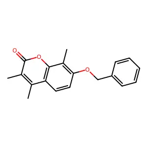 7-(benzyloxy)-3,4,8-trimethyl-2H-chromen-2-one structure