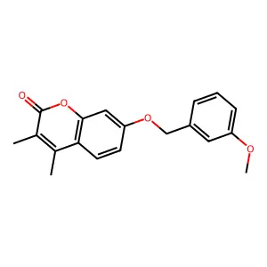 7-[(3-methoxybenzyl)oxy]-3,4-dimethyl-2H-chromen-2-one structure