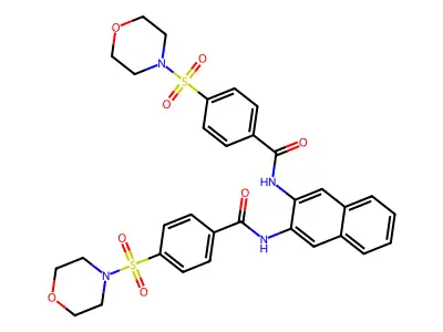 4-(MORPHOLINE-4-SULFONYL)-N-{3-[4-(MORPHOLINE-4-SULFONYL)BENZAMIDO]NAPHTHALEN-2-YL}BENZAMIDE structure