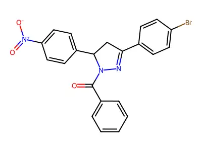 [5-(4-Bromophenyl)-3-(4-nitrophenyl)-3,4-dihydropyrazol-2-yl]-phenylmethanone structure