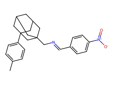 N-[[3-(4-methylphenyl)-1-adamantyl]methyl]-1-(4-nitrophenyl)methanimine structure