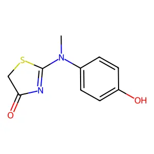 2-[(4-hydroxyphenyl)(methyl)amino]-1,3-thiazol-4(5H)-one structure